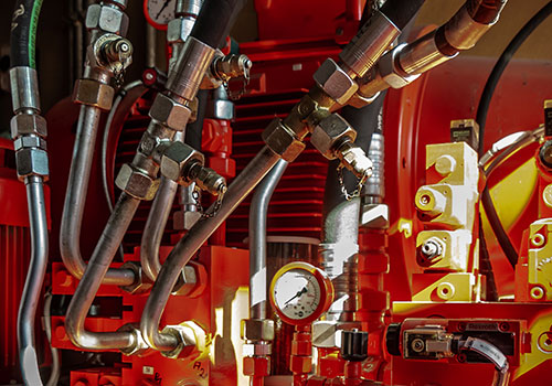 Hydraulikaggregat Hydraulikaggregat der Schlammentwässerung (Symbolbild)