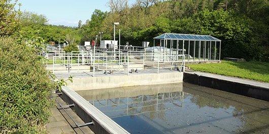 Vorklärbecken Vorklärbecken in der Teilansicht