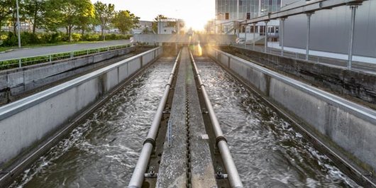 Belüfteter Langsandfang mit Fettfang Belüfteter Langsandfang mit Fettfang Gesamtansicht